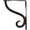 Ekena Millwork Ashford Triple, Wrought Iron Bracket, (Triple center brace), Antiqued Pale Gol 2"W  x 7 1/2"D x 10"H BKTM02X07X10TASAPG - alternate 3